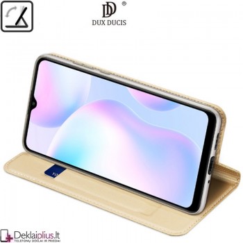Dux Ducis dirbtinės odos atverčiamas dėklas - auksinės spalvos (Xiaomi Redmi 9A) Dux Ducis dirbtinės odos atverčiamas dėklas - auksinės spalvos (Xiaomi Redmi 9A)